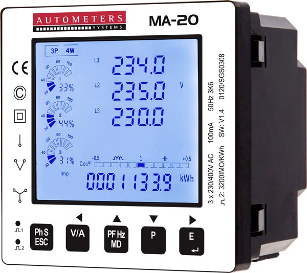 MA-20 panel mounted milli-amp meter by Autometers